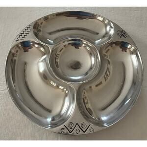 Wilton Armetale Reggae Vintage Chip and Dip Platter NWT